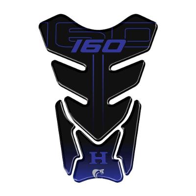 Protetor Tanque Resinado 3d Compativel Moto Cg Titan 160 Azul Cor Preto