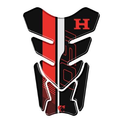 Protetor Tanque Resinado 3d Compativel Cg Titan 160 Vermelho Cor Preto