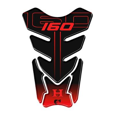 Protetor Tanque Resinado 3d Compativel Cg Titan 160 Vermelho Cor Preto