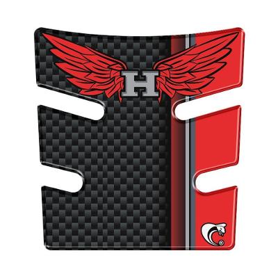 Protetor Tankpad Adesivo Resinado Honda Bros 160 25/26 Carbono Vermelho Cor Carbono Vermelho