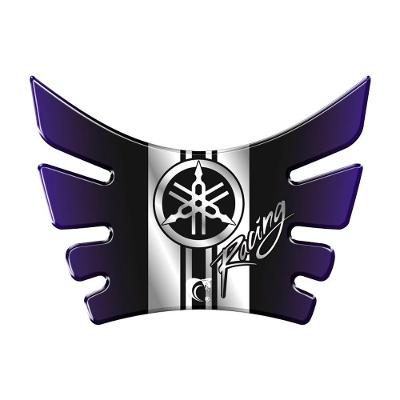 Protetor De Tanque Adesivo Resinado Para Yamaha Lander E Crosser Racing Azual Azul E Cinza