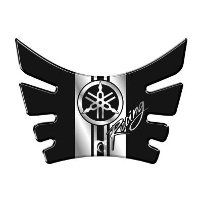 Protetor De Tanque Adesivo Resinado Para Yamaha Lander E Crosser Racing Preto E Cinza