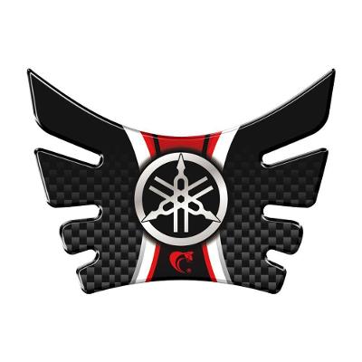 Protetor De Tanque Adesivo Resinado Para Yamaha Lander E Crosser Carbono Vermelho Carbono Vermelho