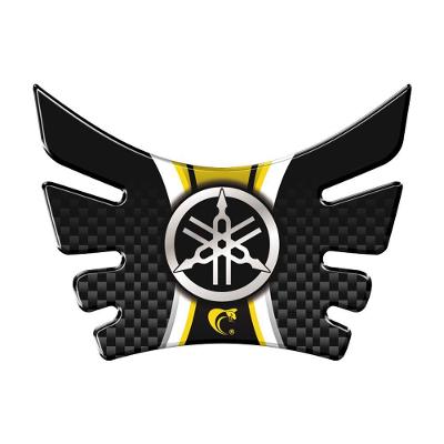 Protetor De Tanque Adesivo Resinado Para Yamaha Lander E Crosser Carbono Amarelo Amarelo
