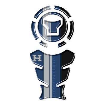 Kit Protetor De Tanque Adesivo Moto Honda Xre 190cc 300cc 2025-26 Azul E Cinza Cinza E Azul