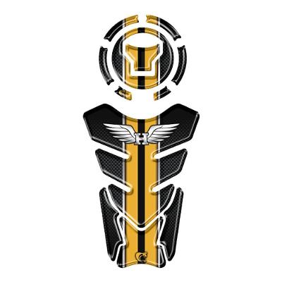 Kit Adesivo Protetor Tanque E Bocal Honda Ano + 2018 Amarelo Amarelo