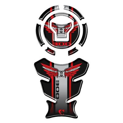 Kit Protetor De Tanque Adesivo Moto Honda Xre 190cc 300cc 2025-26 Cinza E Vermelho Cinza E Vermelho