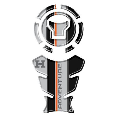 Kit Protetor De Tanque Adesivo Moto Honda Xre 190cc 300cc 2025-26 Laranja E Cinza Cinza E Laranja