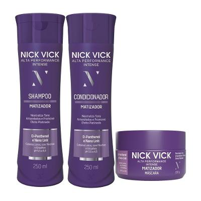 Kit Nick Vick Matizador Shampoo Condicionador E Máscara