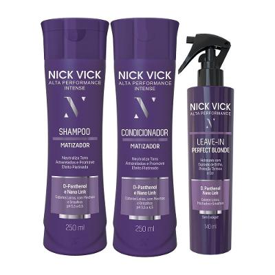 Kit Nick Vick Matizador Shampoo Cond E Leite Condicionante