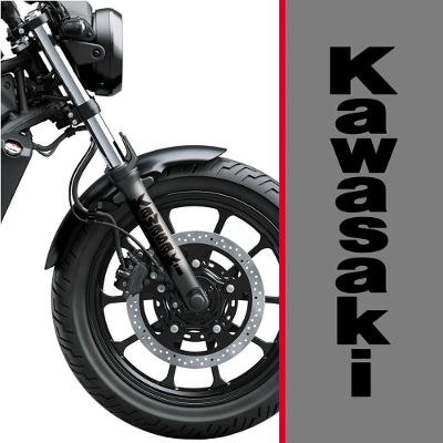 Adesivo Para Bengala De Moto Kawasaki Preto Preto