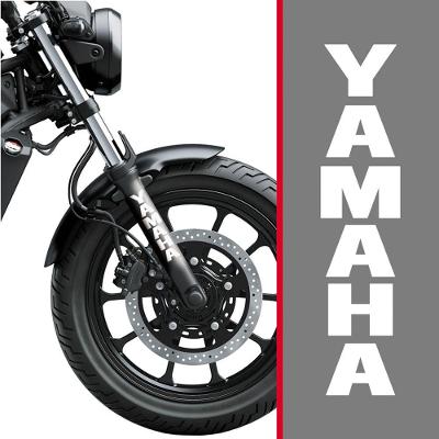 Adesivo Para Bengala De Moto Yahama Branco Branco