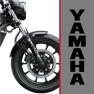 Adesivo Para Bengala De Moto Yahama Preto Preto