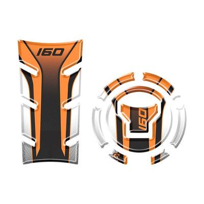 Kit Adesivo Protetor Tanque E Bocal Moto Honda Cg Titan 160 Ano 2025 Laranja Laranja