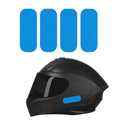 Kit Adesivo Capacete Refletivo Moto Azul Azul