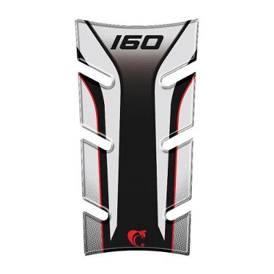 Adesivo Resinado Protetor Tanque Moto Honda Cg Titan 160 Ano 2025 Vermelho Vermelho