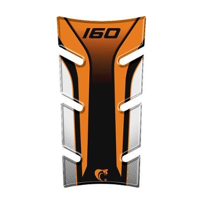 Adesivo Resinado Protetor Tanque Moto Honda Cg Titan 160 Ano 2025 Laranja Laranja