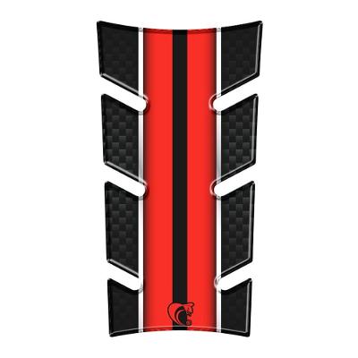 Adesivo Resinado Protetor Tanque Moto Honda Fan 160 Ano 2025 Carbono Vermelho Preto