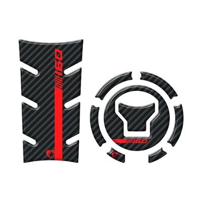 Kit Adesivo Protetor Tanque E Bocal Moto Honda Cg Titan 160 Ano 2025 Carbono Vermelho Carbono