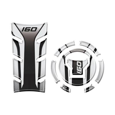 Kit Adesivo Protetor Tanque E Bocal Moto Honda Cg Titan 160 Ano 2025 Preto Preto