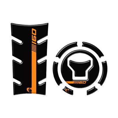 Kit Adesivo Protetor Tanque E Bocal Moto Honda Cg Titan 160 Ano 2025 Laranja Laranja