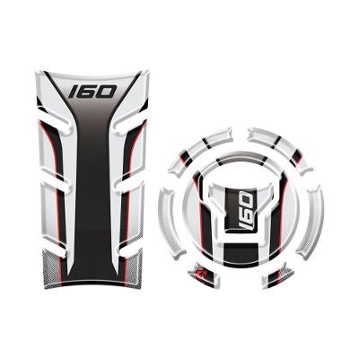 Kit Adesivo Protetor Tanque E Bocal Moto Honda Cg Titan 160 Ano 2025 Vermelho Vermelho