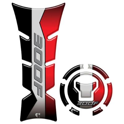 Kit Adesivo Protetor De Tanque Moto Honda Cb Twister 300f 2025 -vermelho Cinza Preto