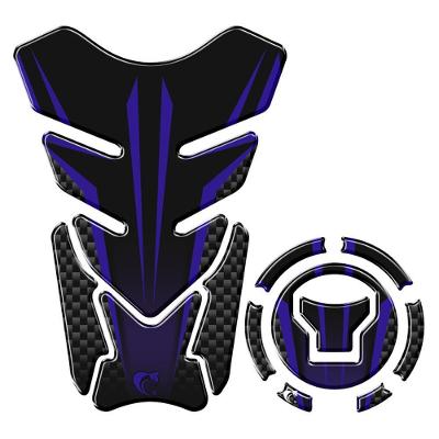 Adesivo Resinado Protetor Tanque E Bocal Moto Honda Acima 2018 Azul Azul