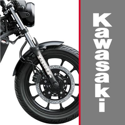 Adesivo Para Bengala De Moto Kawasaki Branco Branco