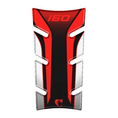 Adesivo Resinado Protetor Tanque Moto Honda Cg Titan 160 Ano 2025 Vermelho Vermelho