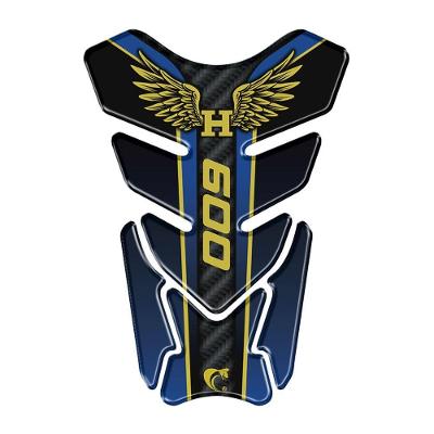 Adesivo Resinado Protetor Tanque Compativel Moto Cb 600 Azul Preto