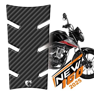 Adesivo Resinado Protetor Tanque Moto Honda Cg Titan 160 Ano 2025 Carbono Carbono