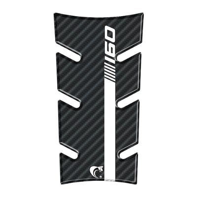 Adesivo Resinado Protetor Tanque Moto Honda Fan 160 Ano 2025 Carbono Branco Preto