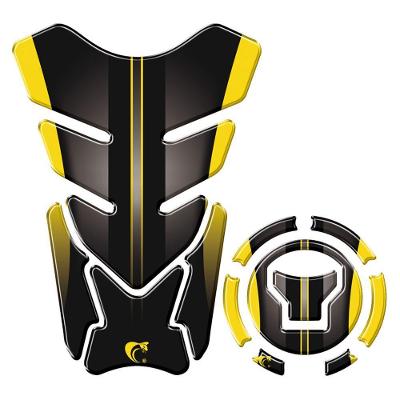 Adesivo Resinado Protetor Tanque E Bocal Moto Honda Acima 2018 Amarelo Amarelo