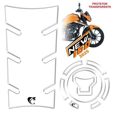 Kit Adesivo Protetor Tanque E Bocal Moto Honda Cg Titan 160 Ano 2025 Transparente Transparente