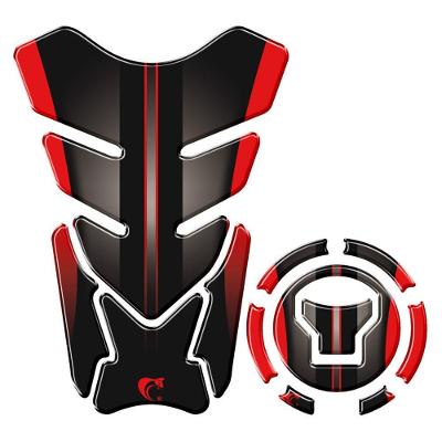 Adesivo Resinado Protetor Tanque E Bocal Moto Honda Acima 2018 Vermelho Vermelho