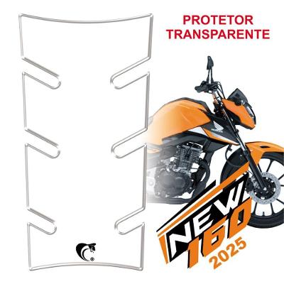 Adesivo Resinado Protetor Tanque Moto Honda Cg Titan 160 Ano 2025 Transparente Transparente