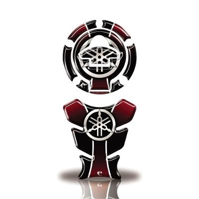 Adesivo Resinado Protetor Tanque E Bocal Moto Yamaha Acima 2016 Vermelho Vermelho