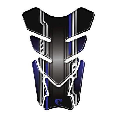 Adesivo Resinado Protetor De Tanque Moto Honda Azul Azul