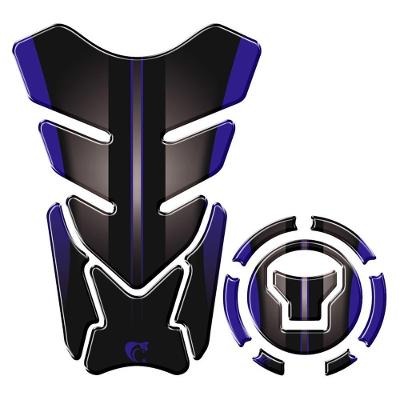 Adesivo Resinado Protetor Tanque E Bocal Moto Honda Acima 2018 Azul Azul