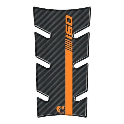 Adesivo Resinado Protetor Tanque Moto Honda Cg Titan 160 Ano 2025 Carbono Laranja Carbono