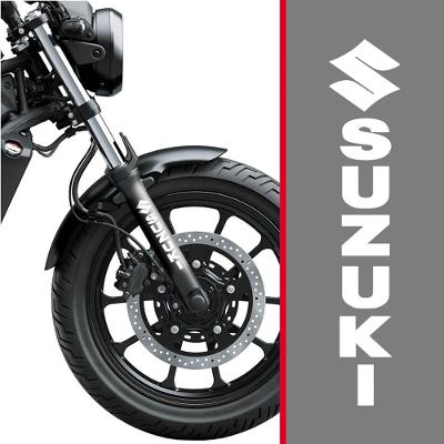 Adesivo Para Bengala De Moto Suzuki Branco Branco