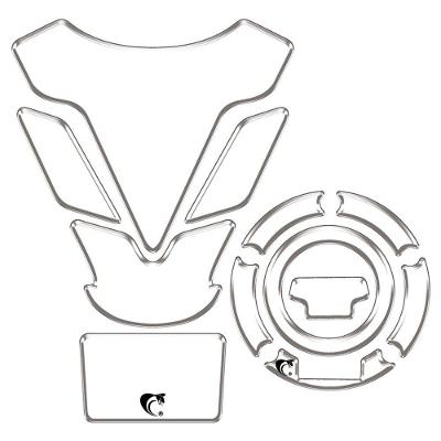 Kit Protetor De Tanque + Bocal Resinado Yamaha Factor Dx 2025-2026 Transparente Transparente