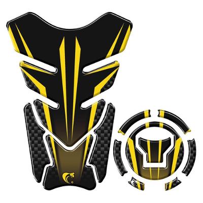 Adesivo Resinado Protetor Tanque E Bocal Moto Honda Acima 2018 Amarelo Amarelo