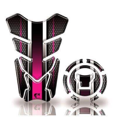 Adesivo Resinado Protetor Tanque E Bocal Moto Honda Acima 2018 Carbono Pink Pink