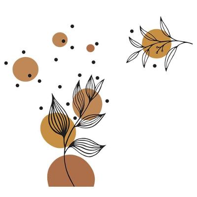 Adesivo Parede Botânico Floral Boho Decorativo Tons Terrosos Colorido