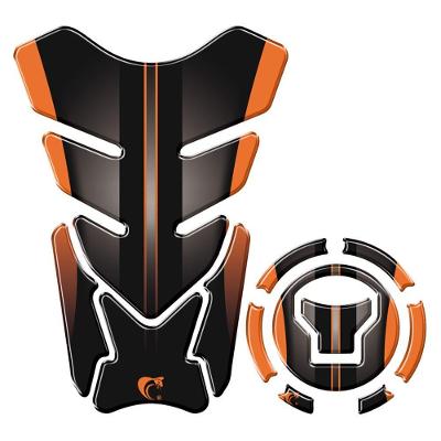 Adesivo Resinado Protetor Tanque E Bocal Moto Honda Acima 2018 Laranja Laranja