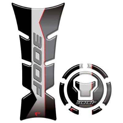 Kit Adesivo Protetor De Tanque Moto Honda Cb Twister 300f 2025 - Cinza E Preto