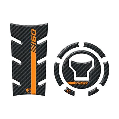 Kit Adesivo Protetor Tanque E Bocal Moto Honda Cg Titan 160 Ano 2025 Carbono Laranja Carbono