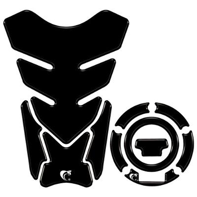 Kit Adesivo Protetor Tanque Bocal 3d Yamaha Factor 2025-26 Preto Preto